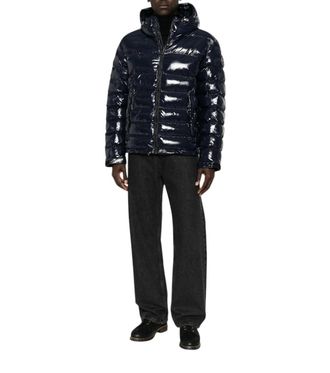 Napapijri Blue Quilted Hood Jacket