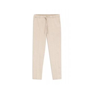 HUGO BOSS Heren, Broeken, Beige, Maat: W33 Linnen
