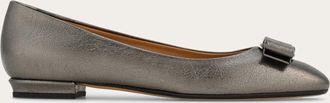 Ferragamo Women Vara bow ballet flat Grey Size 10.5