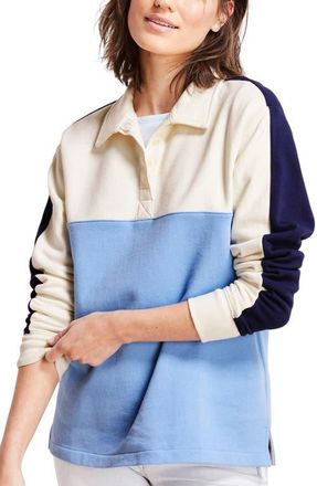 Vineyard Vines Colorblock Cam Long Sleeve Polo in Ocean Breeze at Nordstrom, Size Large