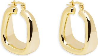 Argento Vivo Square Chubby Hoop Earring in Gold at Nordstrom