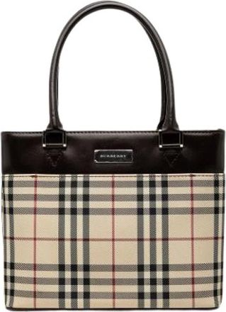 Burberry Borsa Pre-owned in Tela - - Pre-owned - Donna - Beige - ONE SIZE