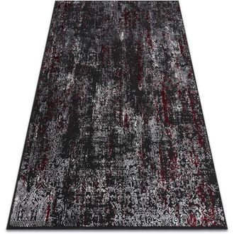 RugsX Rugsx - Alfombra Vinci 1524 Moderna Ornamento Vintage - Structural Antracita / Rojo Multicolour 160x220 Cm