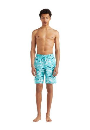 Vilebrequin Mens Requins Light Fabric Board Shorts in Lagon at Nordstrom, Size Medium