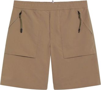 Moncler Casual Shorts, male, Beige, Size: M Technical Froiss&eacute; Shorts