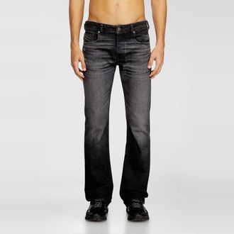 Diesel Bootcut Jeans Low Waist 2007 Zatiny, Black/Dark grey, Button fly