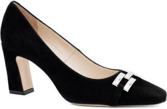 Amalfi By Rangoni Fante Chain Detail Pump in Black Cashmere Silver at Nordstrom, Size 5.5