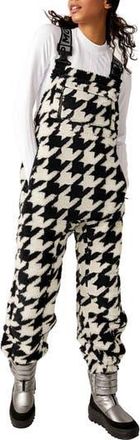 Free People FP Movement Hit the Slopes Fleece Overalls in Houndstooth Combo at Nordstrom Rack, Size X-Large