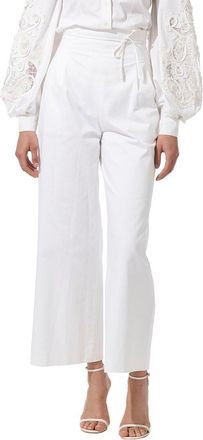 Carolina Herrera High-Waist Wide Leg Cropped Pant