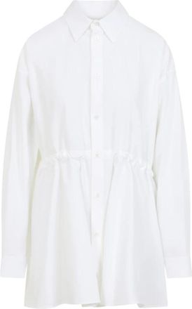 Balenciaga Hourglass Blousejurk - Dames - Overhemden - Wit - XS - Katoen - Overhemden
