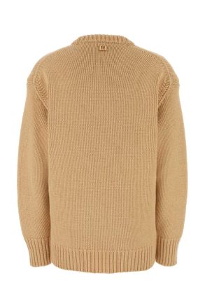 Chlo&eacute; Womens Skin Pink Cashmere Blend Oversize Sweater Ultimatenude Exterior: Cotton Maglieria