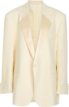ARMARIUM Hubby Stretch-linen Blazer - Off White - (UK8-10 / S)
