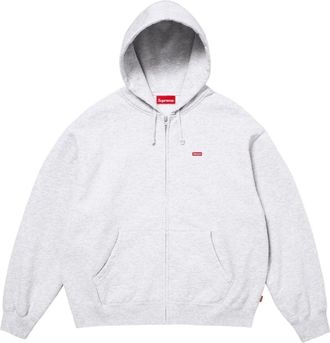 SUPREME SS26 Small Box Zip Up Hooded Sweatshirt Ash Grey SUP-SS26-122-GRY