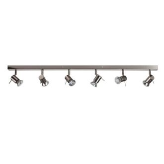 Netlighting Penna 6 Light Spotlight Bar Matt Nickel in Grey
