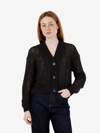 Roberto Collina Cardigan boxy moro