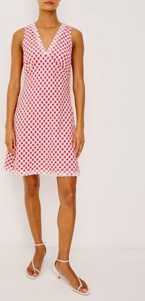Rails Bex Eyelet Embroidered Gingham Check Linen Dress in Picnic Check at Nordstrom, Size Xx-Small