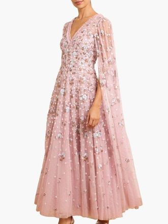 Needle & Thread Dahlia Ditsy Ankle Gown in Misty Lilac/multi at Nordstrom, Size 10