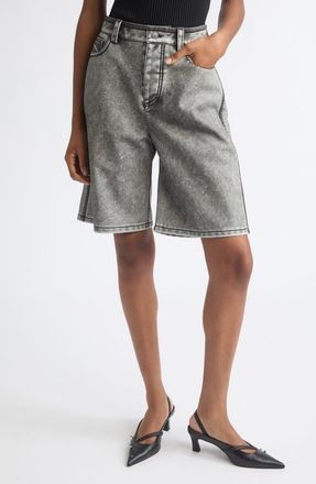 Diesel P-Arlor Faux Leather Bermuda Shorts in Black at Nordstrom, Size 40