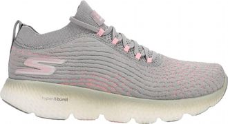 Skechers Womens Max Road 4 Running Shoes In Grey / Pink