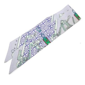 Herm&egrave;s Pre-owned Scarves, female, Purple, Size: ONE SIZE Pre-owned Mors Et Gourmettes Remix Twilly Scarf