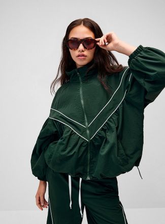 Twik Womens Contrasting lines puffy jacket