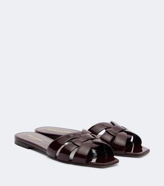 Saint Laurent Tribute patent leather sandals