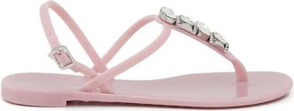 Casadei crystal thong sandals - women - Rubber/PVC/PVC/glass - 36 - Pink
