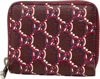 Gucci Bordeaux Pvc Coin Purse/Coin Case (Pre-Owned)
