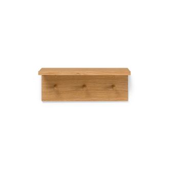 Ferm Living Place Wandregal mit 3 Haken, L 45 cm, Eiche