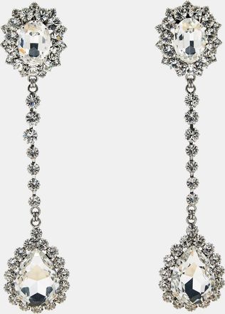 Alessandra Rich Crystals Silver Tone Earrings