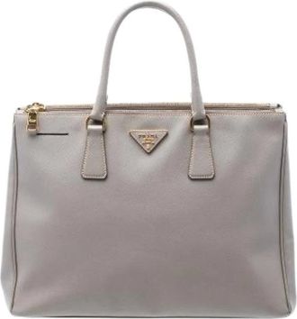 Prada Pre-owned Handbags, female, Gray, Size: ONE SIZE Pre-owned The Galleria Tote