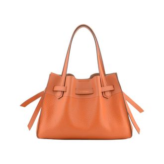 Pourchet Tassen, Dames, Oranje, ONE Size, Leer, Blossom MM