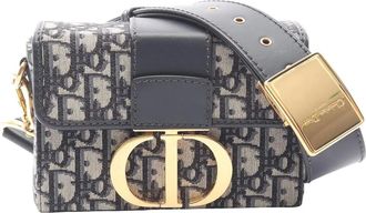 Dior 2000-2025 Oblique Canvas 30 Montaigne Box Bag crossbody bag - women - Fabric/Leather - One Size - Blue