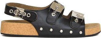 Scholl Sandalo Pelle - Dames - Sandalen - Zwart - 41 EU - Leer - Schoenen