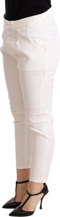 Cycle Mid Waist Slim Fit Skinny Cotton Stretch Womens Trouser