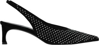 Rotate Velvet Slingbacks met Middelhoge Hak - Dames - Pumps - Zwart - 38 EU - Leer - Schoenen