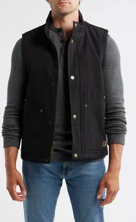 Pendleton Pine Grove Cotton Canvas Vest in Black at Nordstrom, Size Xx-Large