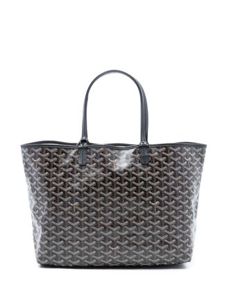 Goyard 2019 Goyardine Saint Louis PM tote bag - women - Fabric/Calf Leather - One Size - Black