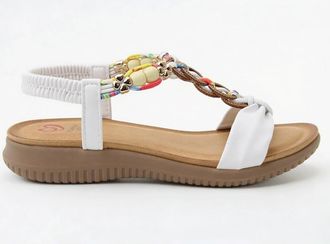 Heavenly Feet Womens Heavenly Feet BRIGHT Womens Slingback Sandals White - Size: 6.5