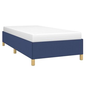 vidaXL Estructura De Cama Sin Colch&oacute;n Tela Azul 90x190 Cm Vidaxl