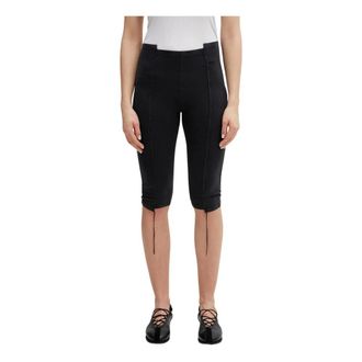 VETEMENTS Capri Broek met Uitsnijdingen - Dames - Korte Broeken - Zwart - L - Katoen - Korte Broeken