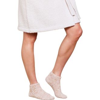 Barefoot Dreams CozyChic Tennis Socks in He Willow/White at Nordstrom
