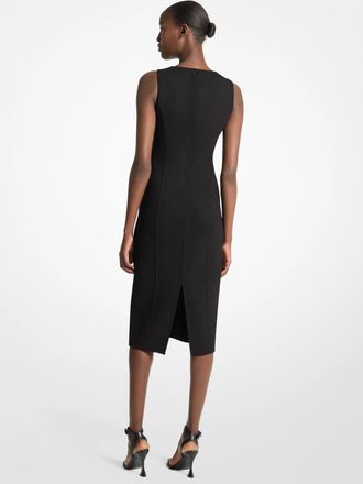 Michael Kors Double-Faced Stretch Wool Crepe Sheath Dress
