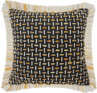 LR Home Lr Home Modern Interwoven Throw Pillow With Fringe