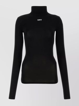 Off-white versatile long-sleeve viscose top