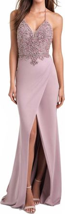 Madison James Sparkly Prom Dress In Mauve
