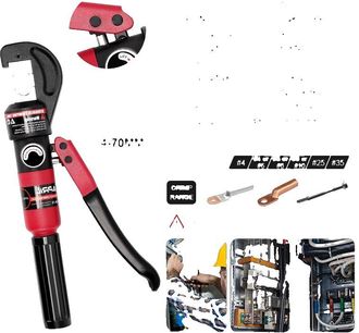 OEM Herramienta De Crimpado Hidr&aacute;ulica, Construcci&oacute;n De Acero Duradera, Compatibilidad Vers&aacute;til, Yqk-70 Rojo-a