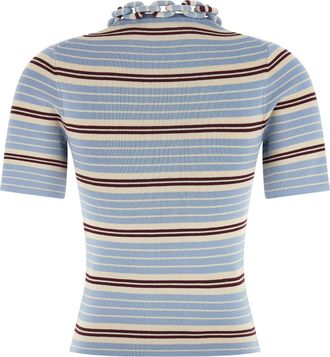 Paco Rabanne Womens Blue Textile T-Shirt