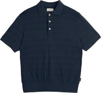 Oliver Spencer textured polo shirt - Blue