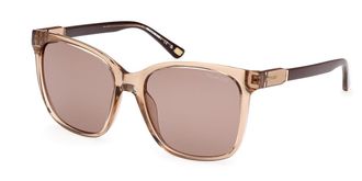 Skechers SE6295 Polarized 45H Womens Sunglasses Brown Size 54